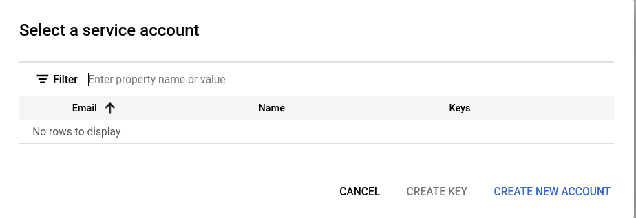 Adding a new service account in GCS - Zoomed